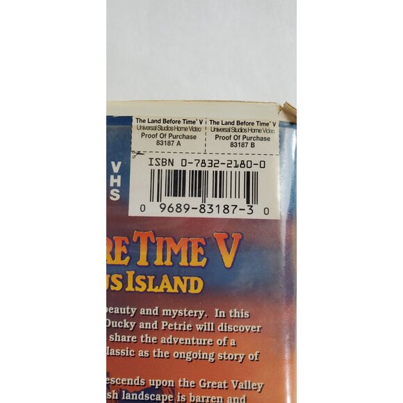 The Land Before Time V: The Mysterious Island VHS Tape 1997 Clamshell - Picture 5 of 9